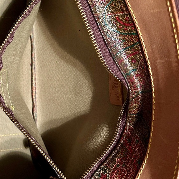 Etro Brown Paisley Arnica Duffel with Tan Leather Trim - Gorgeous! - Picture 13 of 15